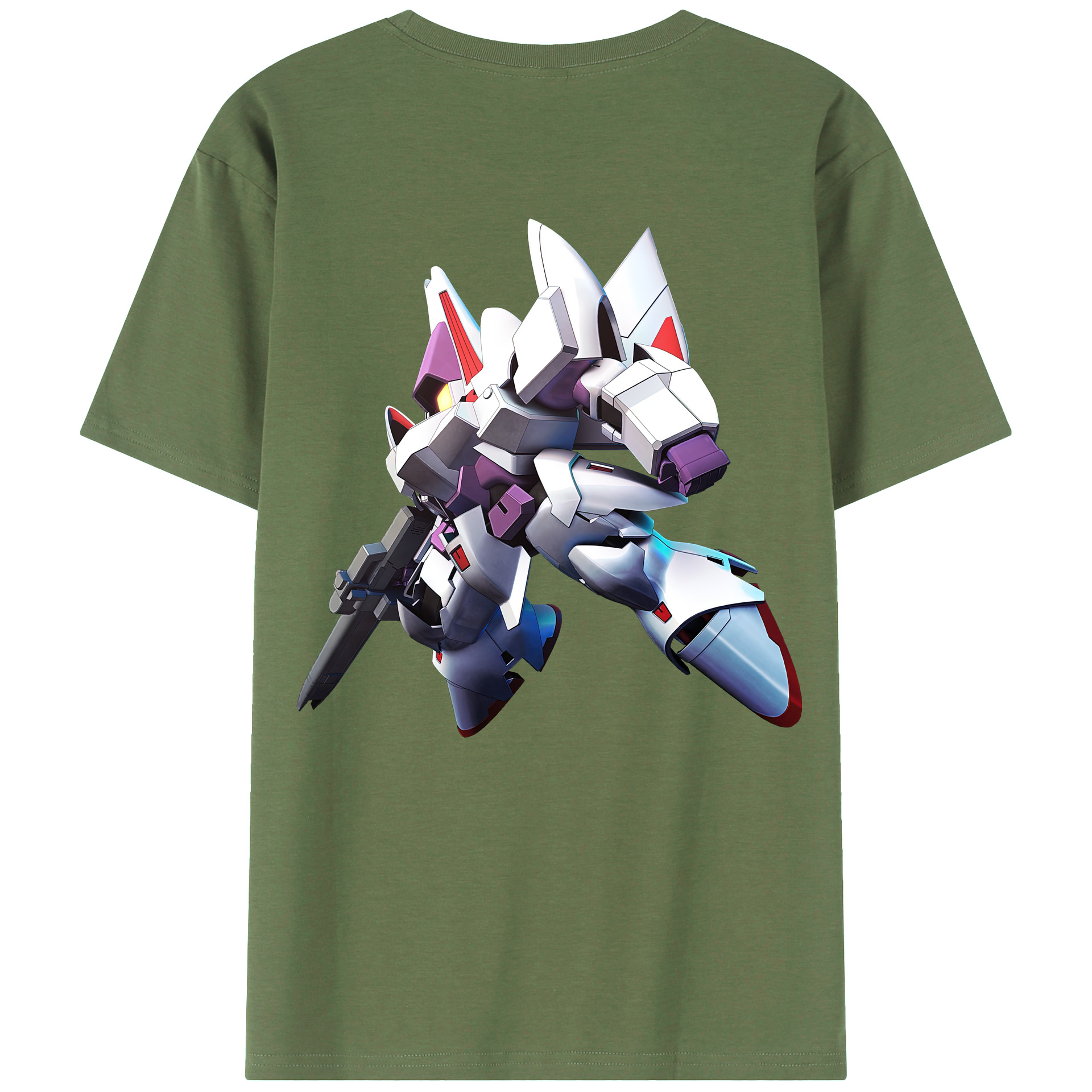 （画像用） 機動戦士ガンダム Mobile Suit Gundam 綿100％ メンズ半袖Tシャツ（バックプリント） 通気性